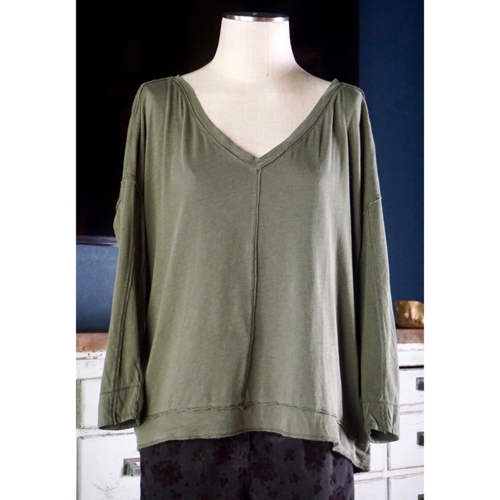 Anthropologie Seamed Tunic Pullover Top New S